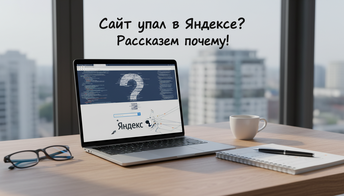 Иллюстрация к статье о Сайт упал в Яндексе? Расскажем почему!