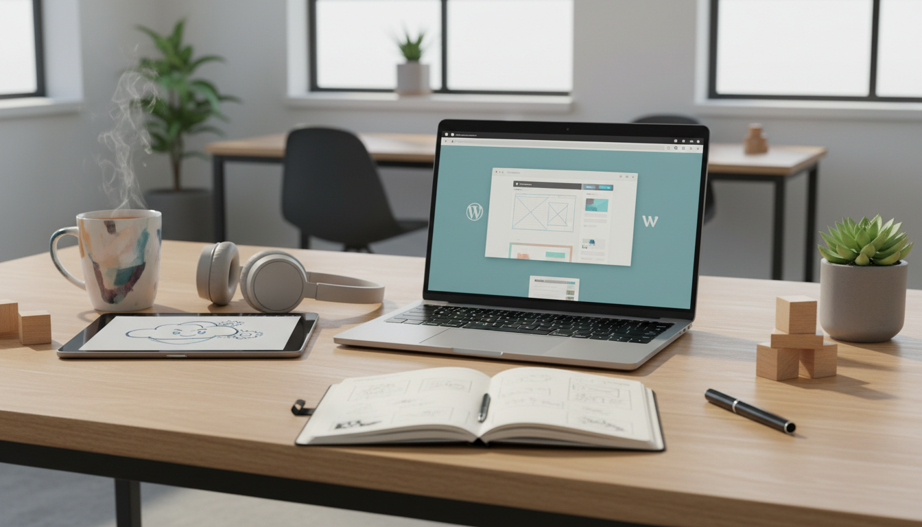 Иллюстрация к статье о Создание креативных сайтов на WordPress
